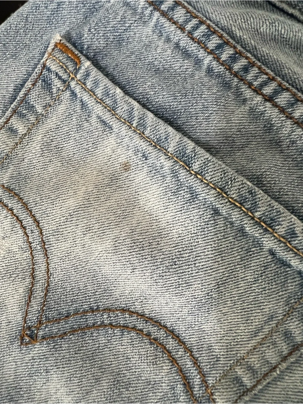 Levi's Light Blue Washed Denim Shorts